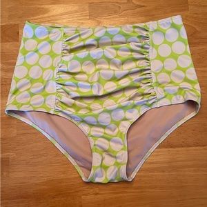 Kortni Jeane- Ruched bottoms- Lime dots